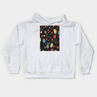 Sweet Hand Drawn Balloons Kids Hoodie